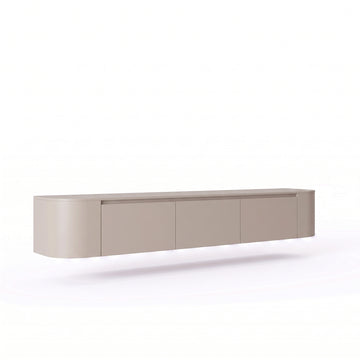 Japandi TV-Meubel Curve 240 cm Beige | ELEVANTI